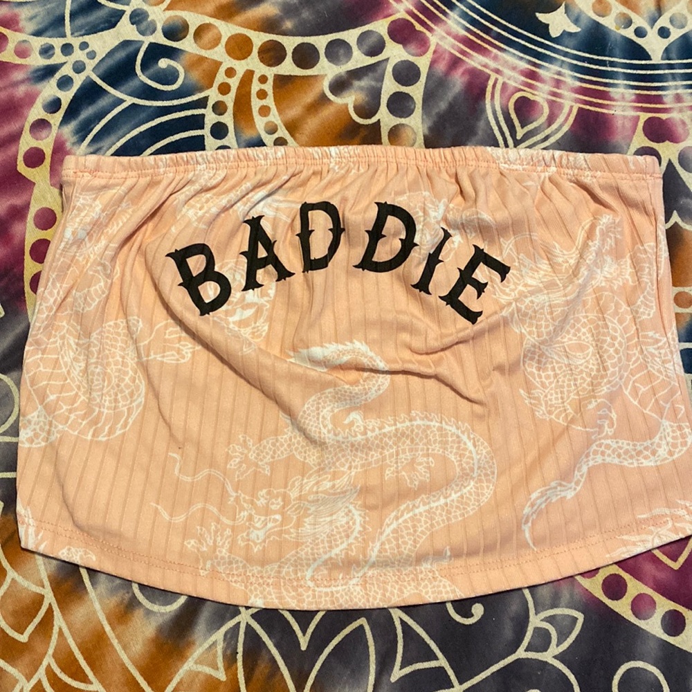 Baddie dragon tube top crop top